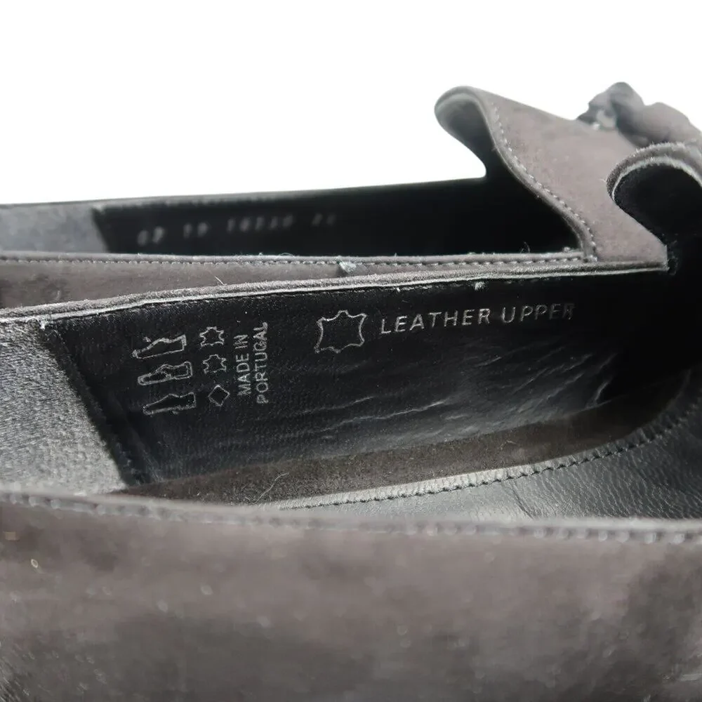 Eric Michael Shoes Womens 39 Loafer Tassel Fashion Career Classic Leather Black